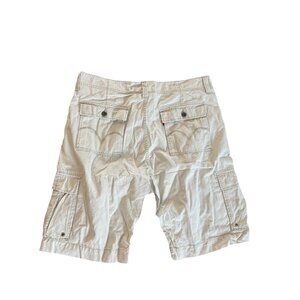 Levis Mens White Cargo Shorts W40 100% Cotton Casual Wear